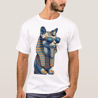 T-shirt Chat mascot pharaon égyptien cool Graphique Street