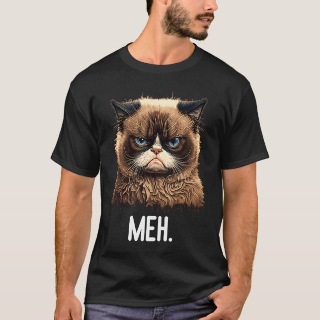 T-shirt Chat Meh  Chat  Citations de chatons Hommes femmes (Devant)