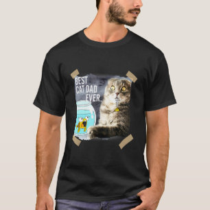 T-shirt Chat Meilleur Papa Chat De Tous Les Temps Chat Man