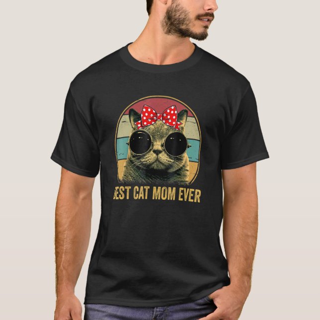 T-shirt Chat Meilleure Maman de Chat Chaton avec mon Chat  (Devant)