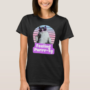 T-shirt Chat Mème Hilarant Kitty Félin Sentiment Taire