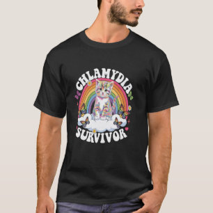 T-shirt Chat Mème Survivant Chlamydia Arc-en-ciel Hommes H