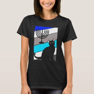 T-shirt Chat Menorah Hanukkah Mignon Chatons Chanukah Juif