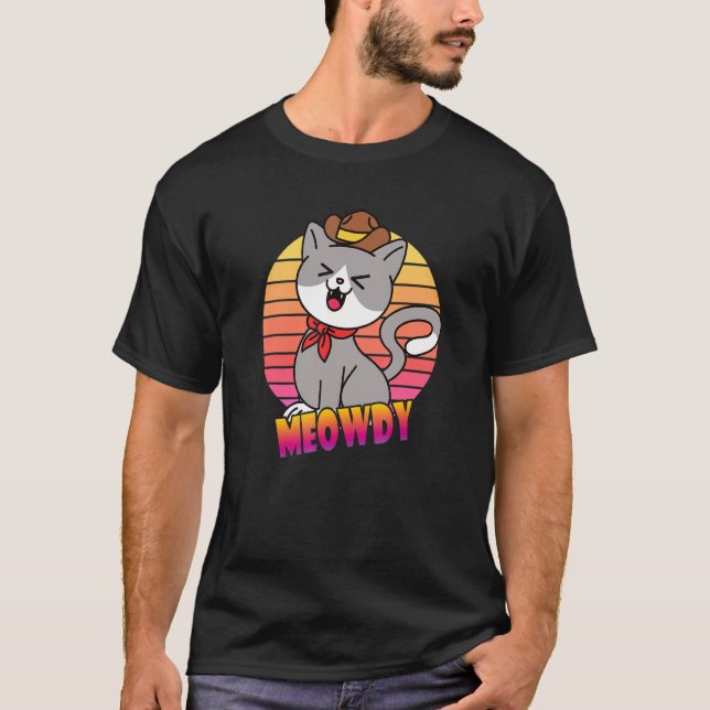 T-shirt Chat Meowdy (Devant)