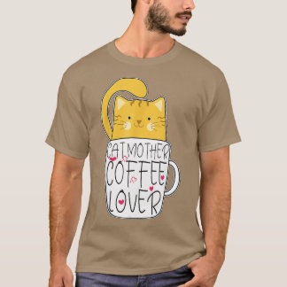 T-shirt chat mère amateur de café 87