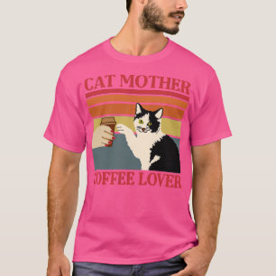 T-shirt Chat mère de café amoureux mignonette maman kitty