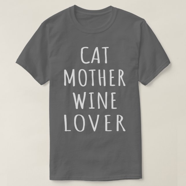T-shirt Chat Mère Vin Lover I (Design devant)