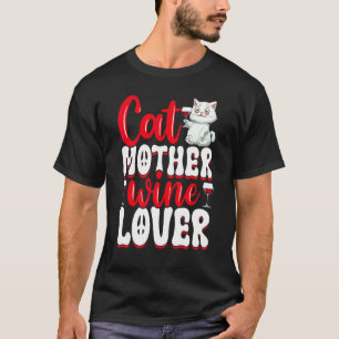 T-shirt Chat Mère Vin  Maman Boit du Vin  Papa Chat Maman