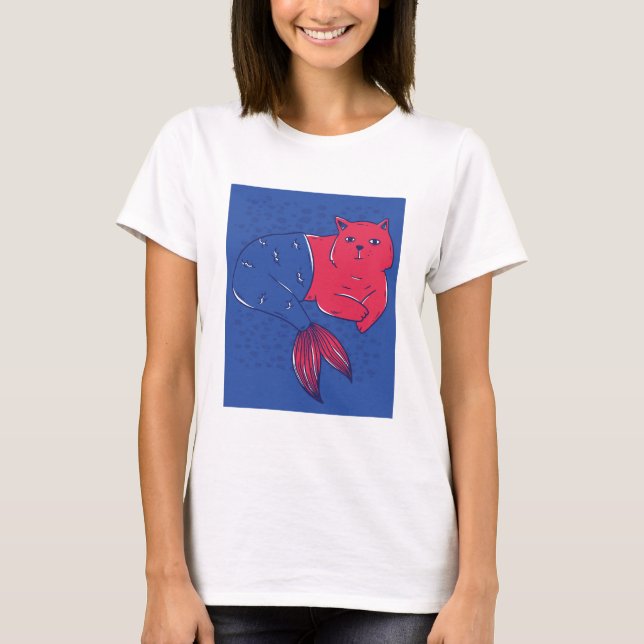 T-shirt Chat Mermaid (Devant)