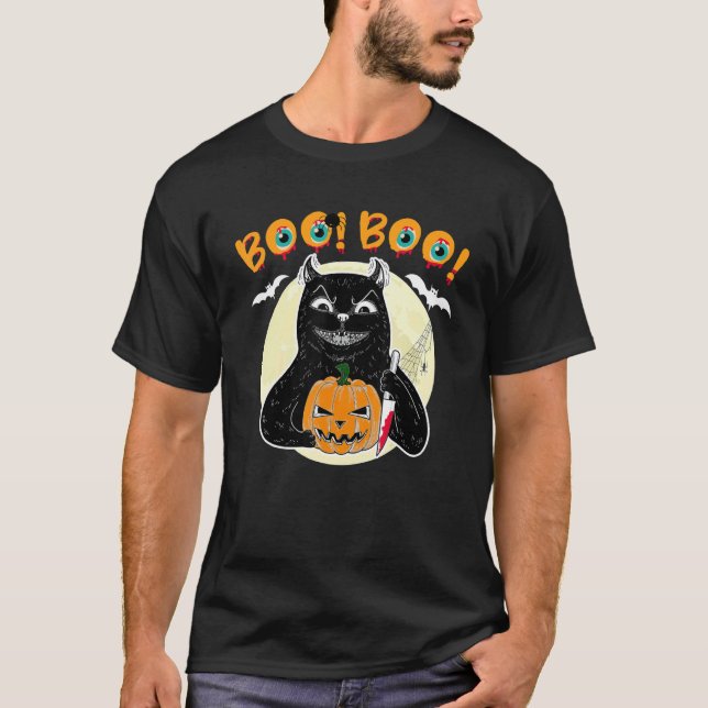 T-shirt Chat Meurtrier Avec Couteau (Devant)