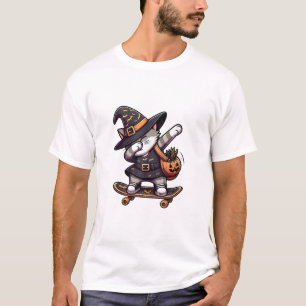 T-shirt Chat Miau Debbing Sur Skateboad Vêtements Enfants