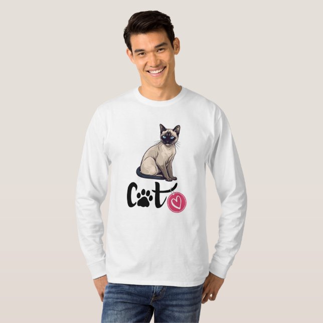 T-shirt chat mignon (Devant entier)