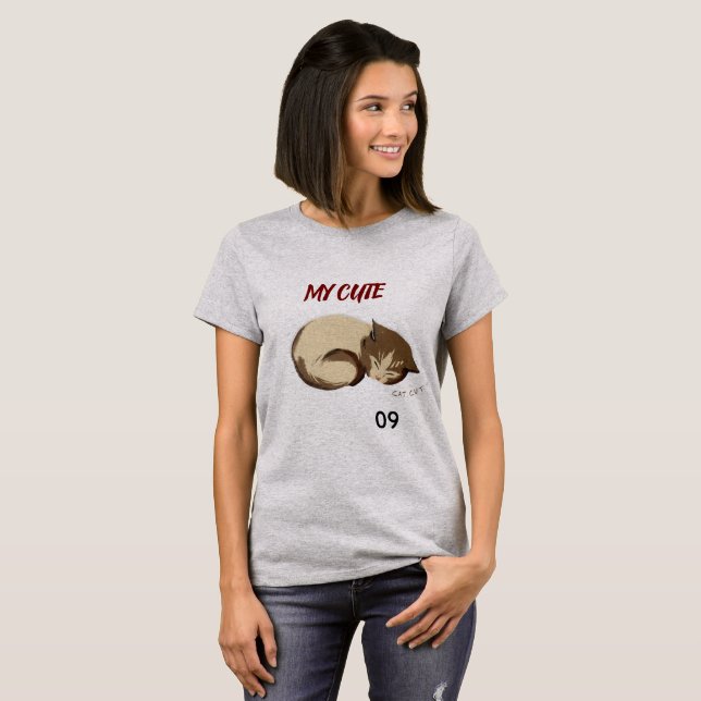 T-SHIRT CHAT MIGNON (Devant entier)