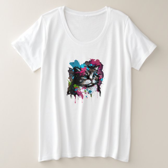 T-shirt chat mignon (Design devant)