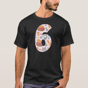 T-shirt Chat Mignon 6ème Anniversaire  Chats Propriétaire 