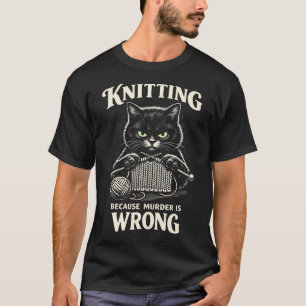 T-shirt Chat Mignon Adorable Tricotant Passion Drôle Anima