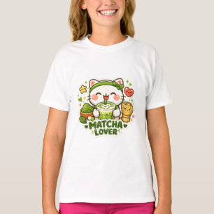 T-shirt Chat mignon amateur de matcha