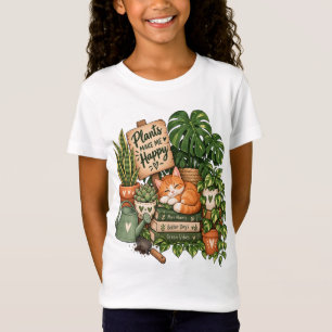 T-Shirt Chat mignon amateur de plantes – Les plantes me re