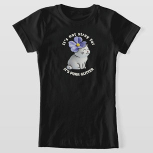 T-Shirt Chat mignon avec Casquette à fleurs - Devis de Par