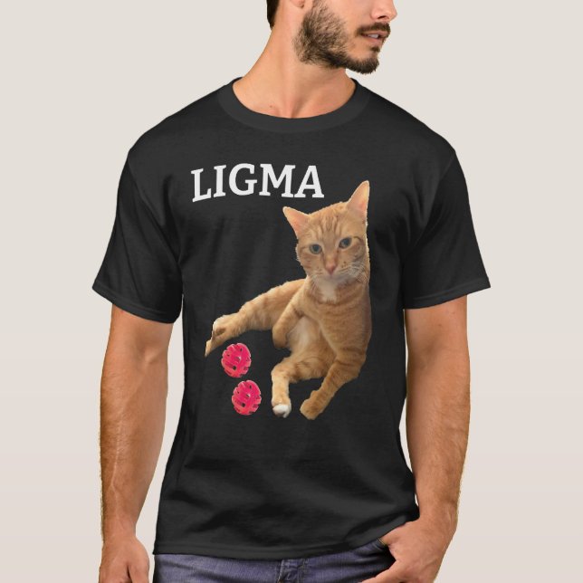 T-shirt Chat mignon avec des jouets blague Ligma (Devant)