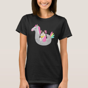 T-shirt Chat Mignon Avec Margarita & Licorne Flotte Kitten