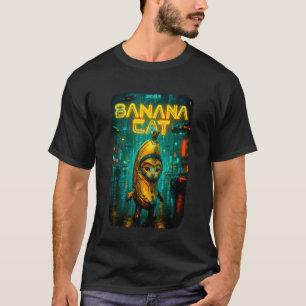 T-shirt Chat Mignon Banane Chat Banane Heureux Mème Kitty 