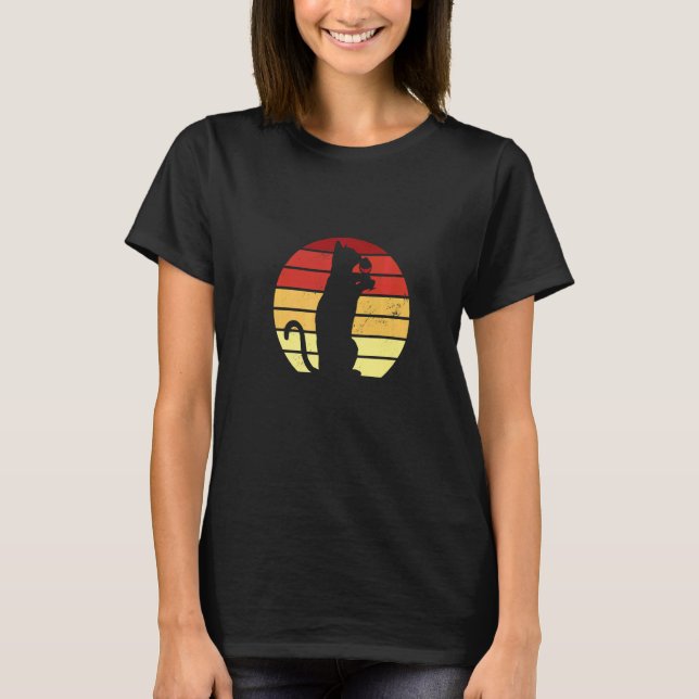 T-shirt Chat mignon buvant du vin (Devant)