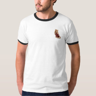 T-shirt Chat Mignon Cristal Brillant Rose Doré