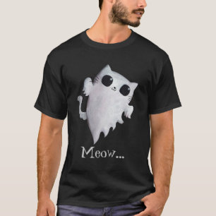 T-shirt Chat mignon de fantôme de Halloween
