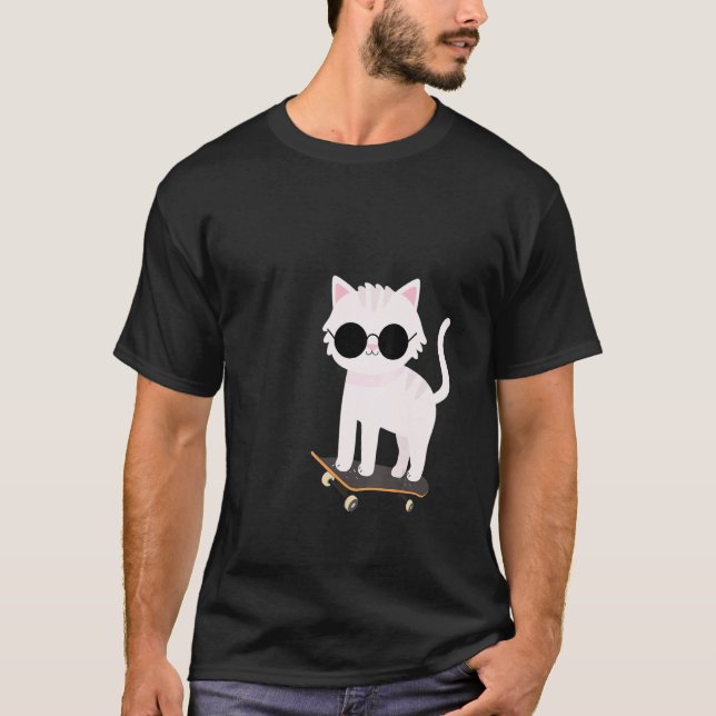 T-shirt Chat mignon de skateboard Ca Buffs Chat (Devant)
