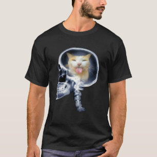 T-shirt Chat mignon drôle de radio du cerveau Mem Blep Kit