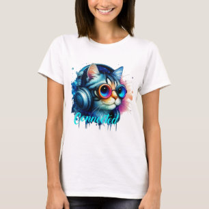 T-shirt chat mignon drôle dessin animé cool animaux animés