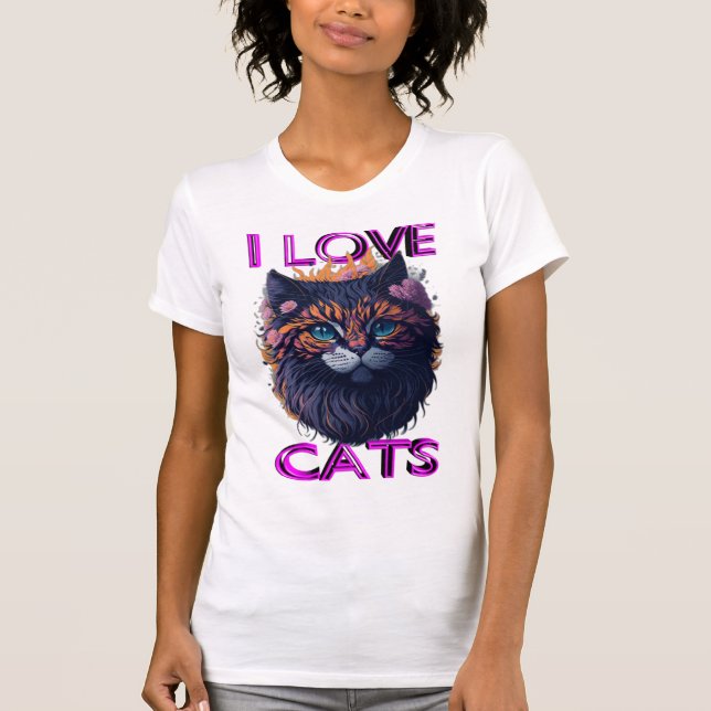 T-shirt Chat mignon et adorable s5 (Devant)