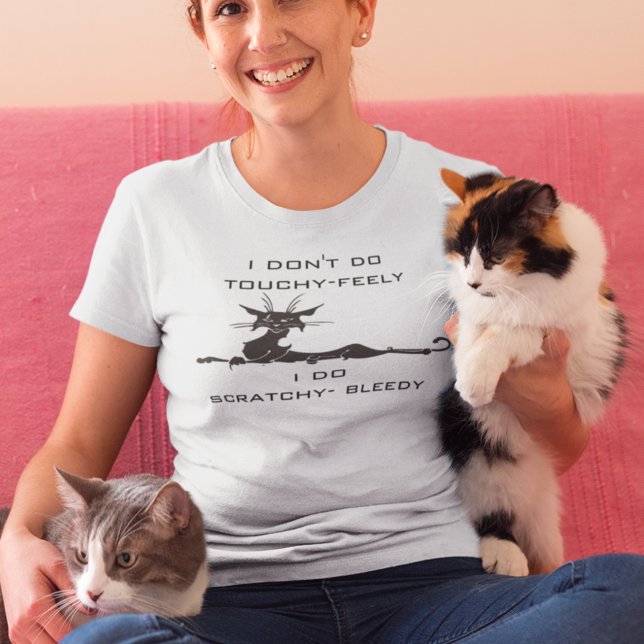 T-shirt Chat mignon et en colère Amateur de chat toucher e (Créateur téléchargé)
