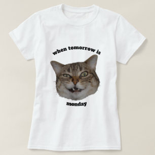 T-shirt Chat Mignon Grincheux Personnalisé Quand Demain C'