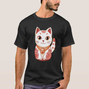 T-shirt Chat Mignon Japonais Bonne Chance