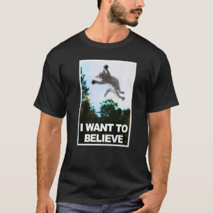 T-shirt Chat mignon Je veux croire Chat Geek Nerd