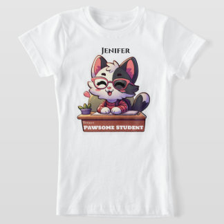 T-Shirt Chat mignon jeu de mots retour à l'école