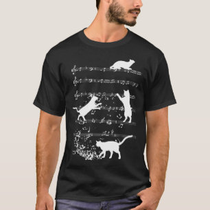 T-shirt Chat mignon jouant des notes de musique Jazz Day