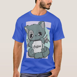 T-shirt Chat mignon Kawaii avec mug à café Moka Barista Ne