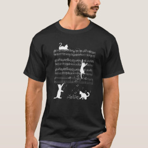 T-shirt Chat Mignon Kitty Jouant Note de Musique Clé de So