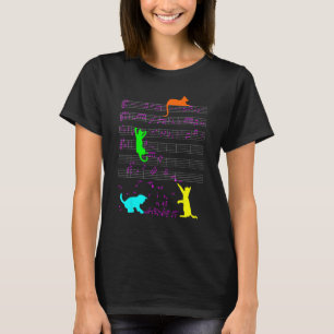 T-shirt Chat Mignon Kitty Notes De Musique Diversité Music