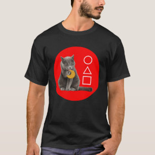 T-shirt Chat Mignon Léchant un Biscuit Pour Sa Vie