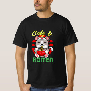 T-shirt Chat mignon manger Ramen