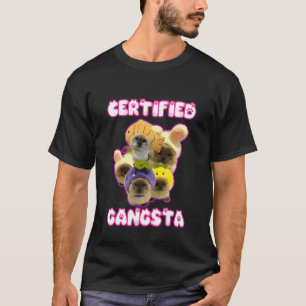 T-shirt Chat Mignon Mème Goofy Ahh Bête Certifié Gangsta D