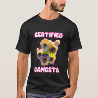 T-shirt Chat Mignon Mème Goofy Ahh Bête Certifié Gangsta D
