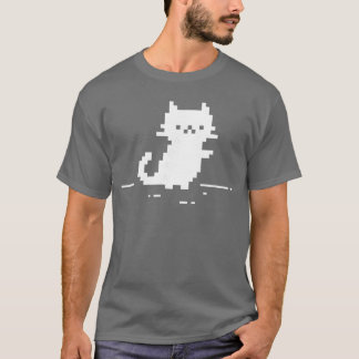 T-shirt Chat Mignon Minimal Art Rétro Nostalgique 8bit Jeu