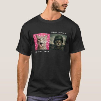 T-shirt Chat mignon né pour lambiner Mème drôle