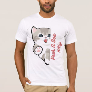 T-shirt chat mignon Peek A Boo Kitty