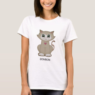 T-Shirt Chat Mignon Personnalisé